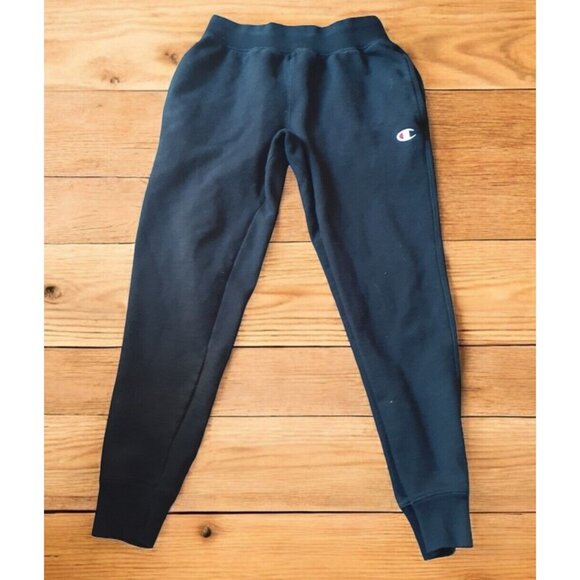 Vintage Champion Reverse Weave Mens Sweatpants Medium Black Cotton Blend Joggers